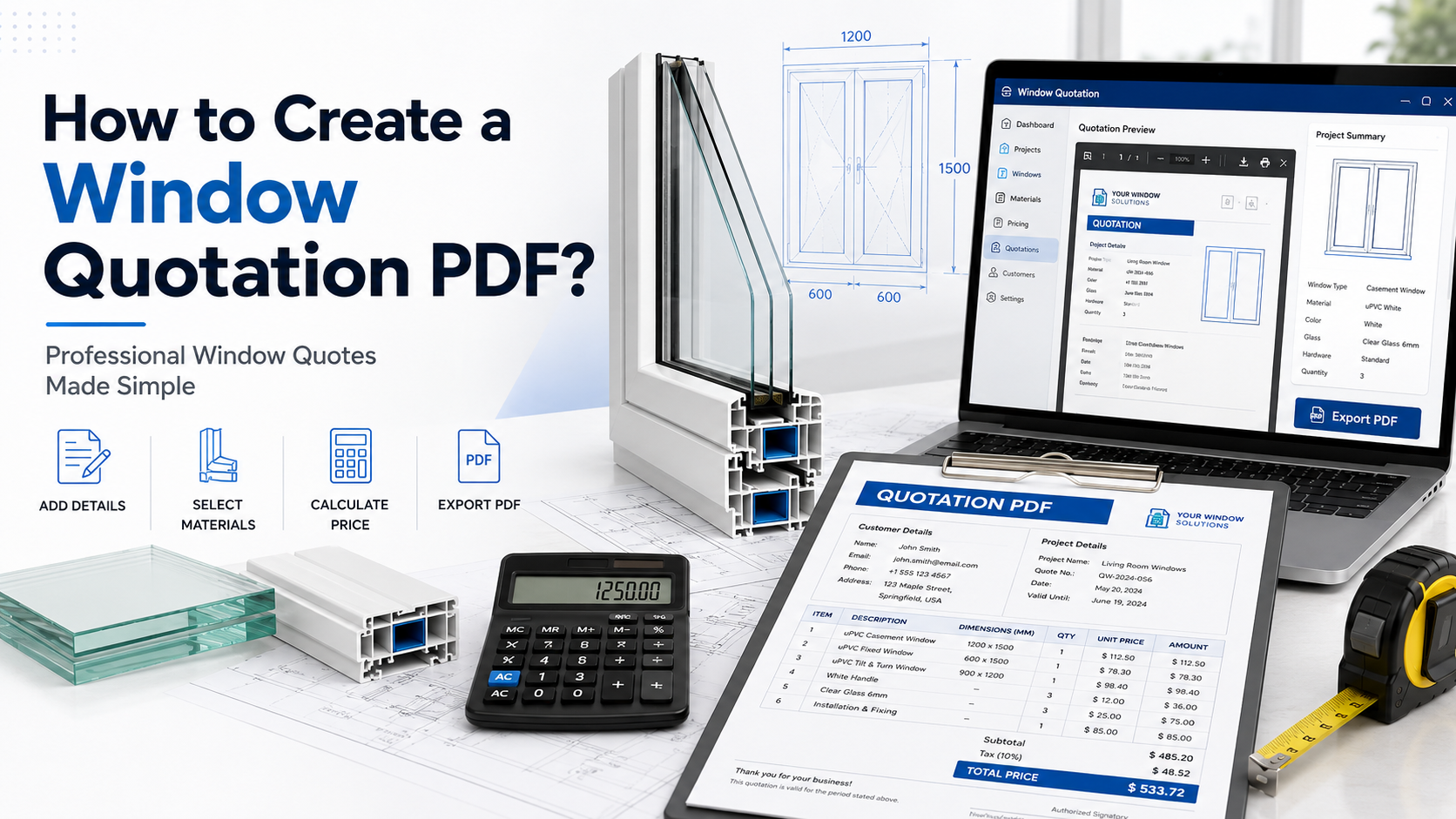 Windows Quotation Entry Form How to Create a Window Quotation PDF? Window Quote Guide | Doorwin